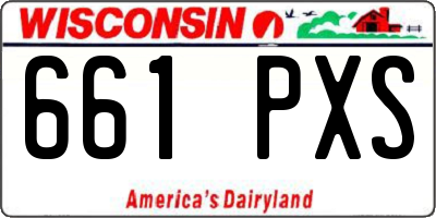 WI license plate 661PXS