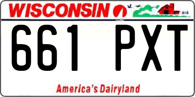 WI license plate 661PXT