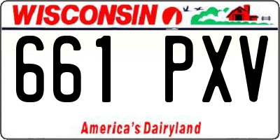 WI license plate 661PXV