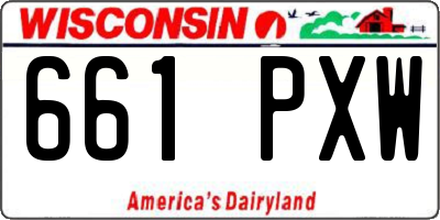 WI license plate 661PXW