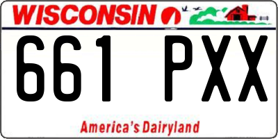 WI license plate 661PXX