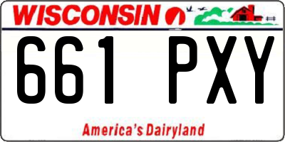 WI license plate 661PXY