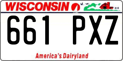 WI license plate 661PXZ