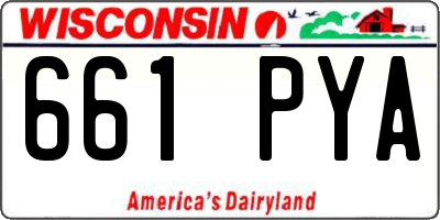 WI license plate 661PYA