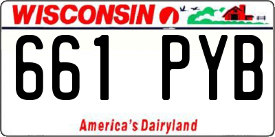 WI license plate 661PYB