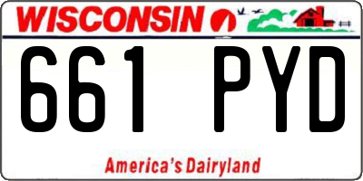 WI license plate 661PYD