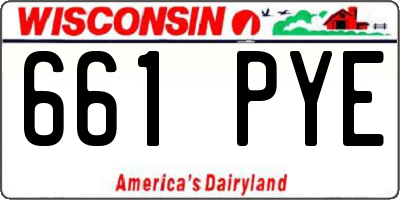 WI license plate 661PYE