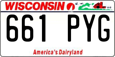 WI license plate 661PYG