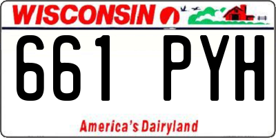 WI license plate 661PYH