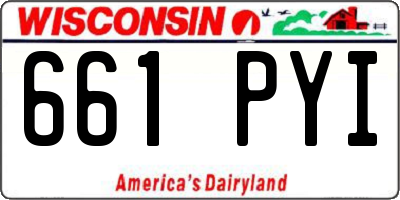 WI license plate 661PYI