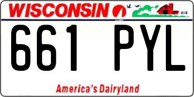 WI license plate 661PYL