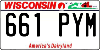 WI license plate 661PYM