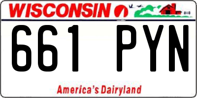 WI license plate 661PYN