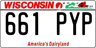 WI license plate 661PYP