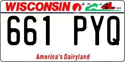 WI license plate 661PYQ