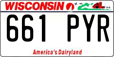 WI license plate 661PYR