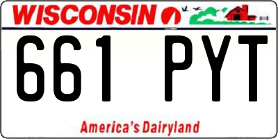 WI license plate 661PYT