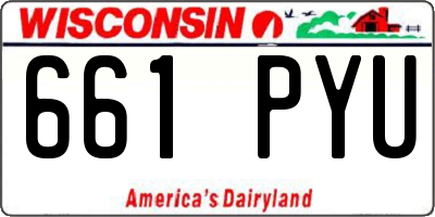 WI license plate 661PYU
