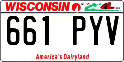WI license plate 661PYV