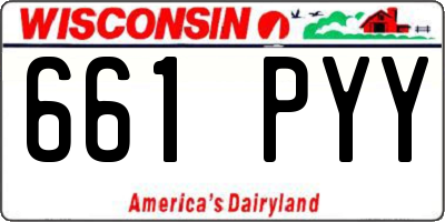 WI license plate 661PYY