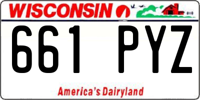 WI license plate 661PYZ