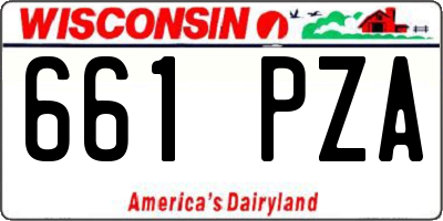 WI license plate 661PZA