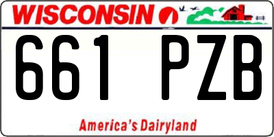 WI license plate 661PZB