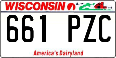 WI license plate 661PZC