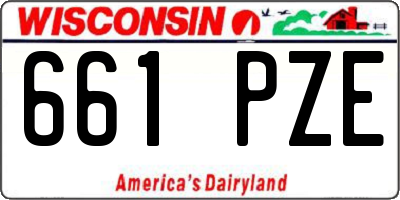 WI license plate 661PZE