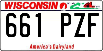 WI license plate 661PZF