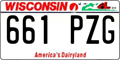 WI license plate 661PZG
