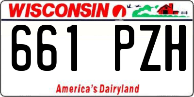 WI license plate 661PZH