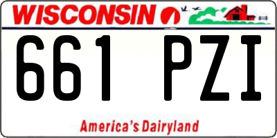 WI license plate 661PZI