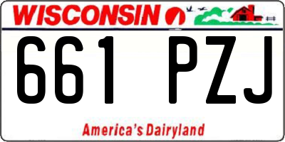 WI license plate 661PZJ