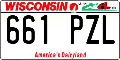 WI license plate 661PZL