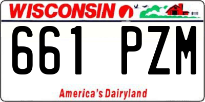 WI license plate 661PZM
