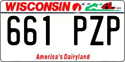 WI license plate 661PZP