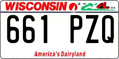 WI license plate 661PZQ