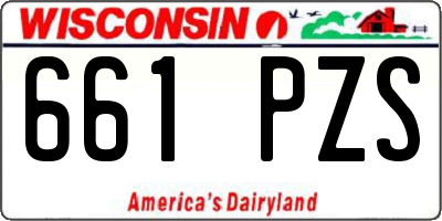 WI license plate 661PZS