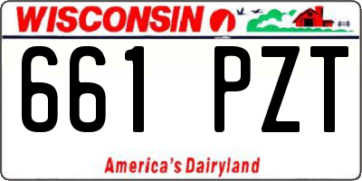 WI license plate 661PZT