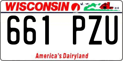 WI license plate 661PZU