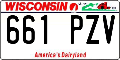 WI license plate 661PZV