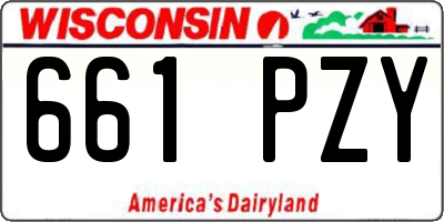 WI license plate 661PZY