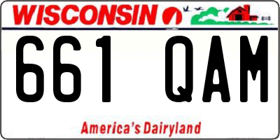 WI license plate 661QAM