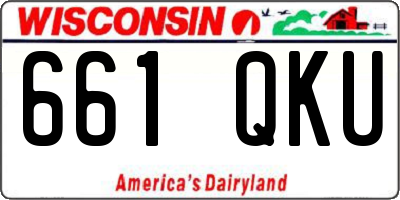 WI license plate 661QKU