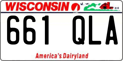 WI license plate 661QLA