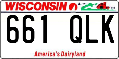 WI license plate 661QLK