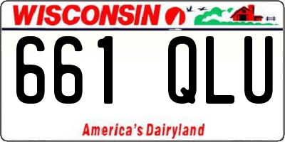 WI license plate 661QLU