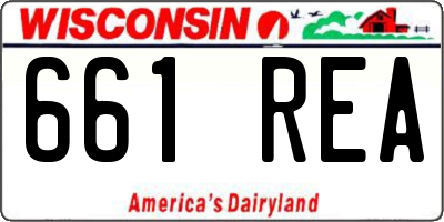 WI license plate 661REA