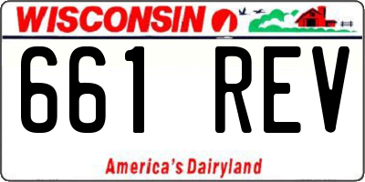 WI license plate 661REV